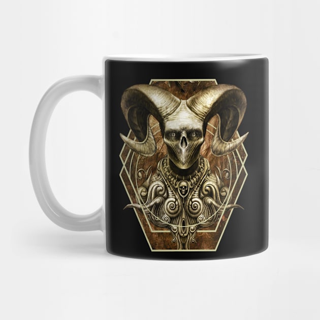 ORNAMENTAL SKULL HORN EVIL by asulokal